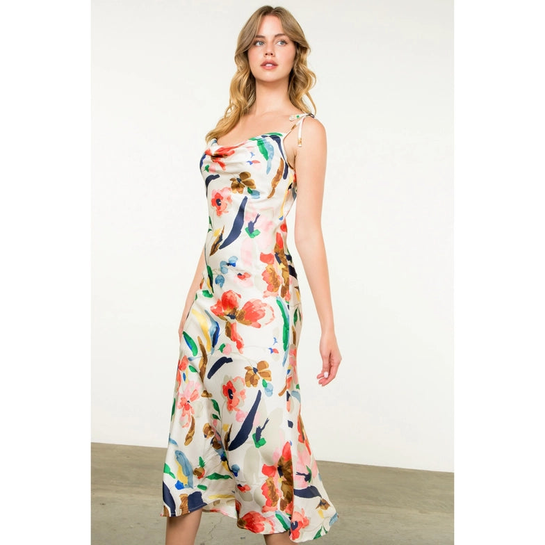 Tie Strap Print Dress