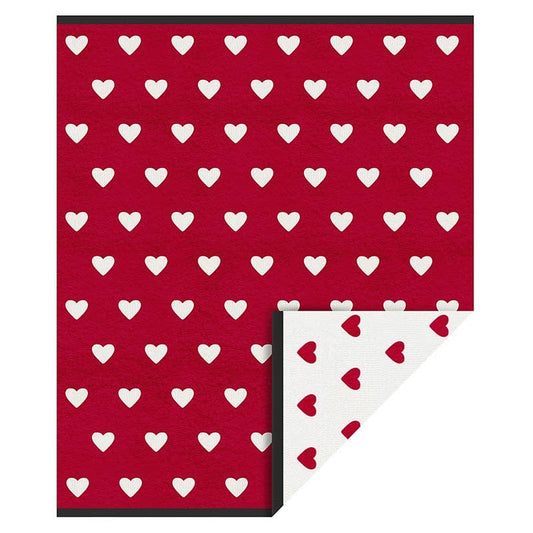 Ivory + Peony Heart Blanket