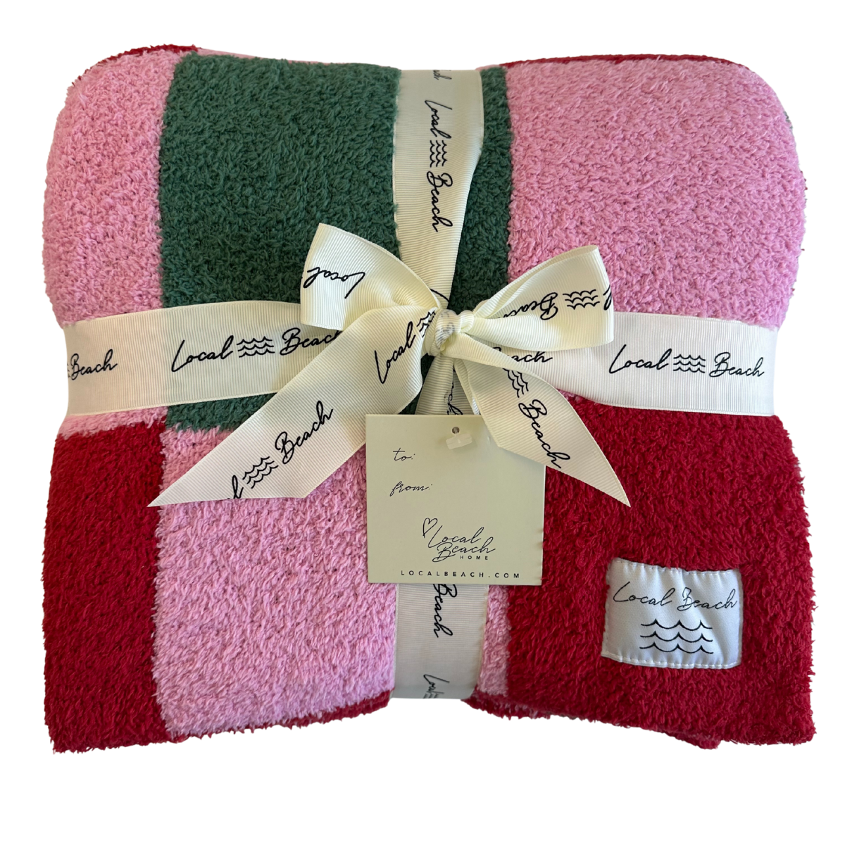 Mixed Check Holiday Stripe Cozy Luxe Home Blanket