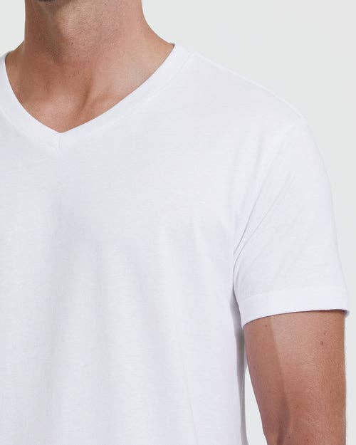 Short Sleeve T-Shirt | V-Neck | White