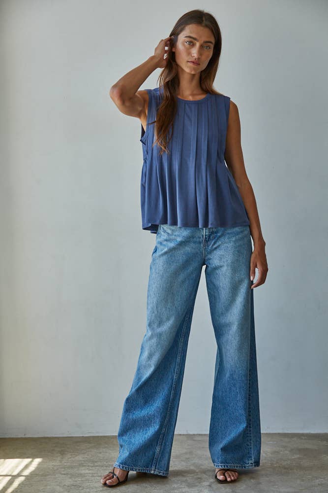 Knit Jersey Round Neck Tank