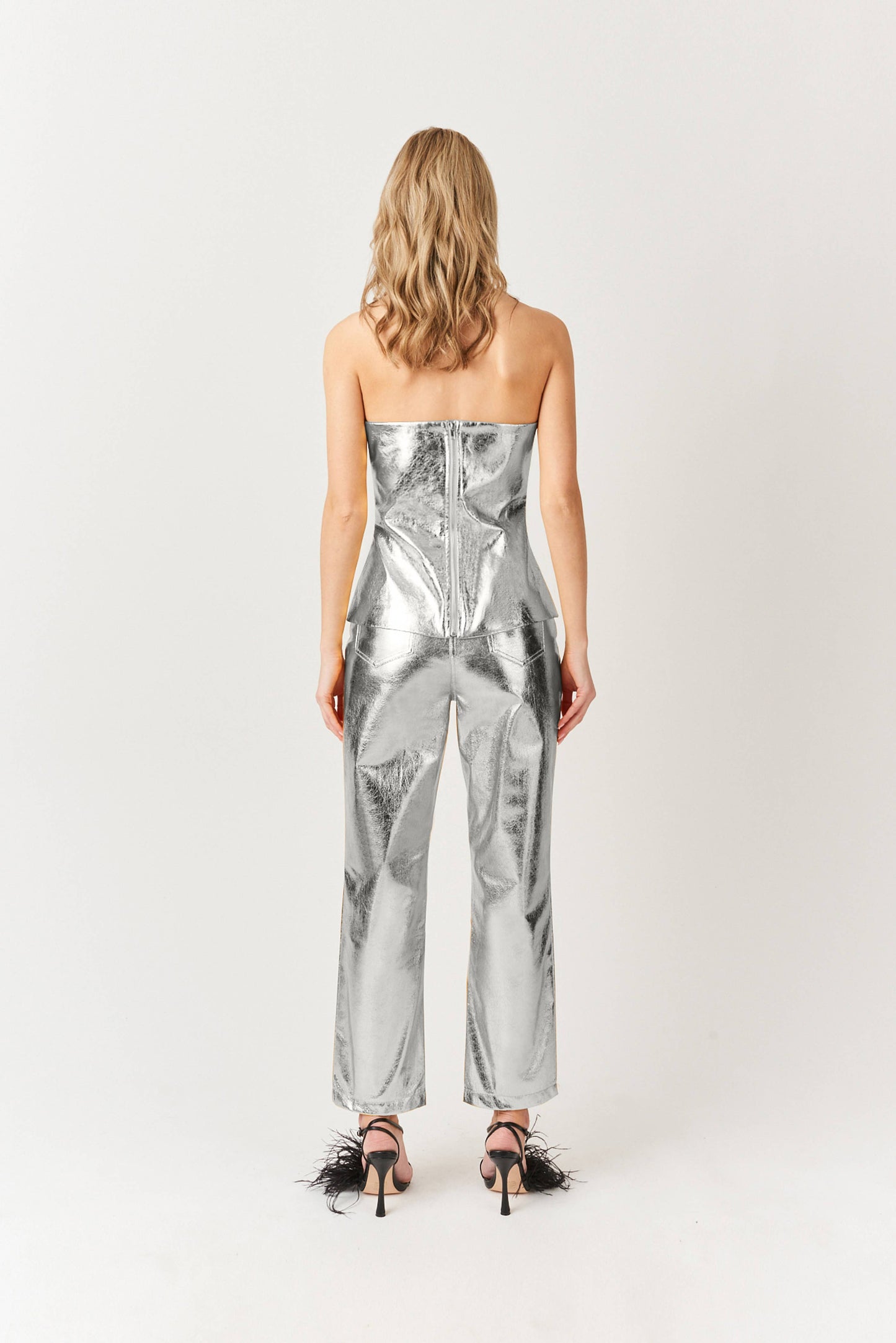 Silver Metallic Top