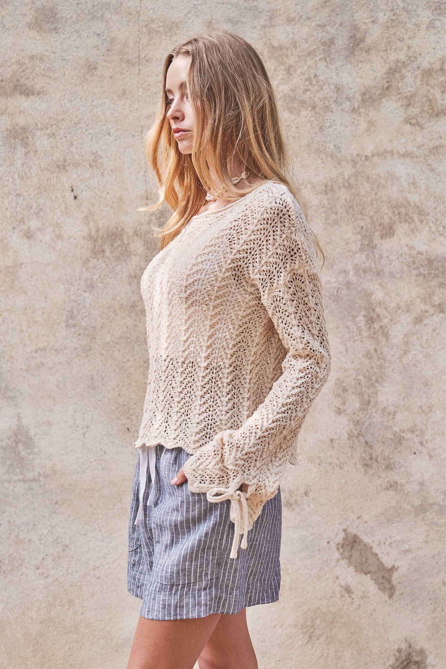 Linen Drawstring Relaxed Shorts