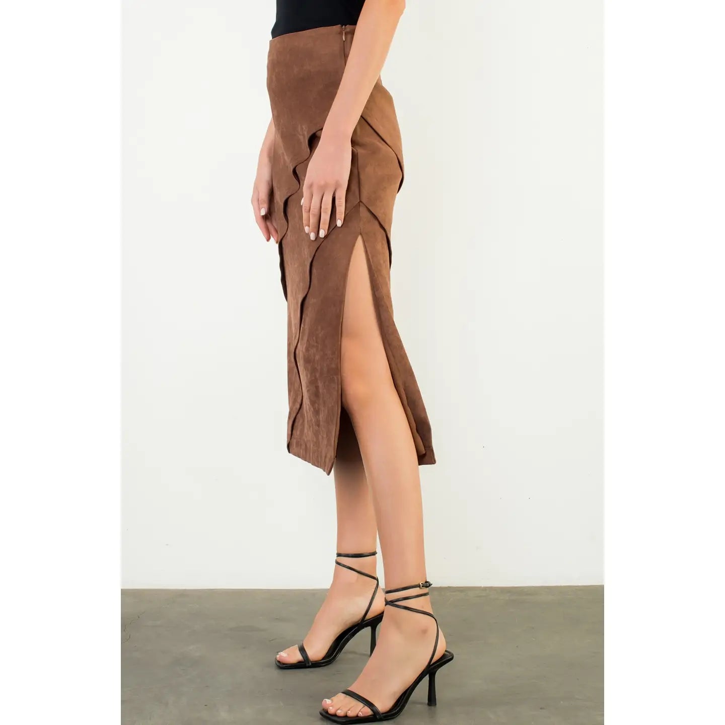 Long Suede Skirt