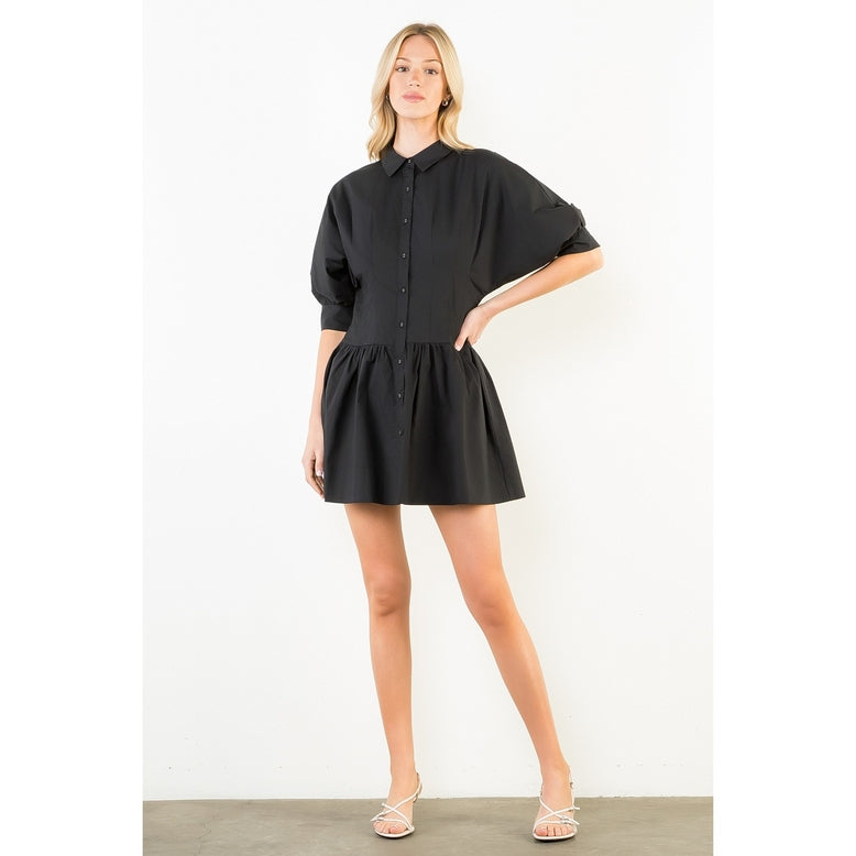 Cotton Collared Dress
