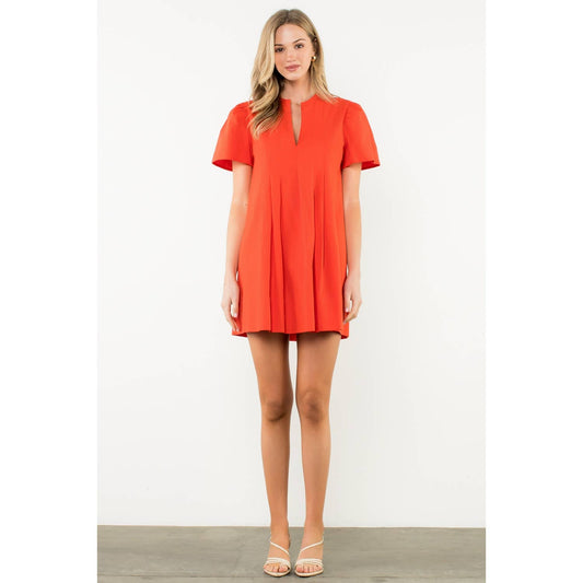 Short Sleeve V-Neck Dress