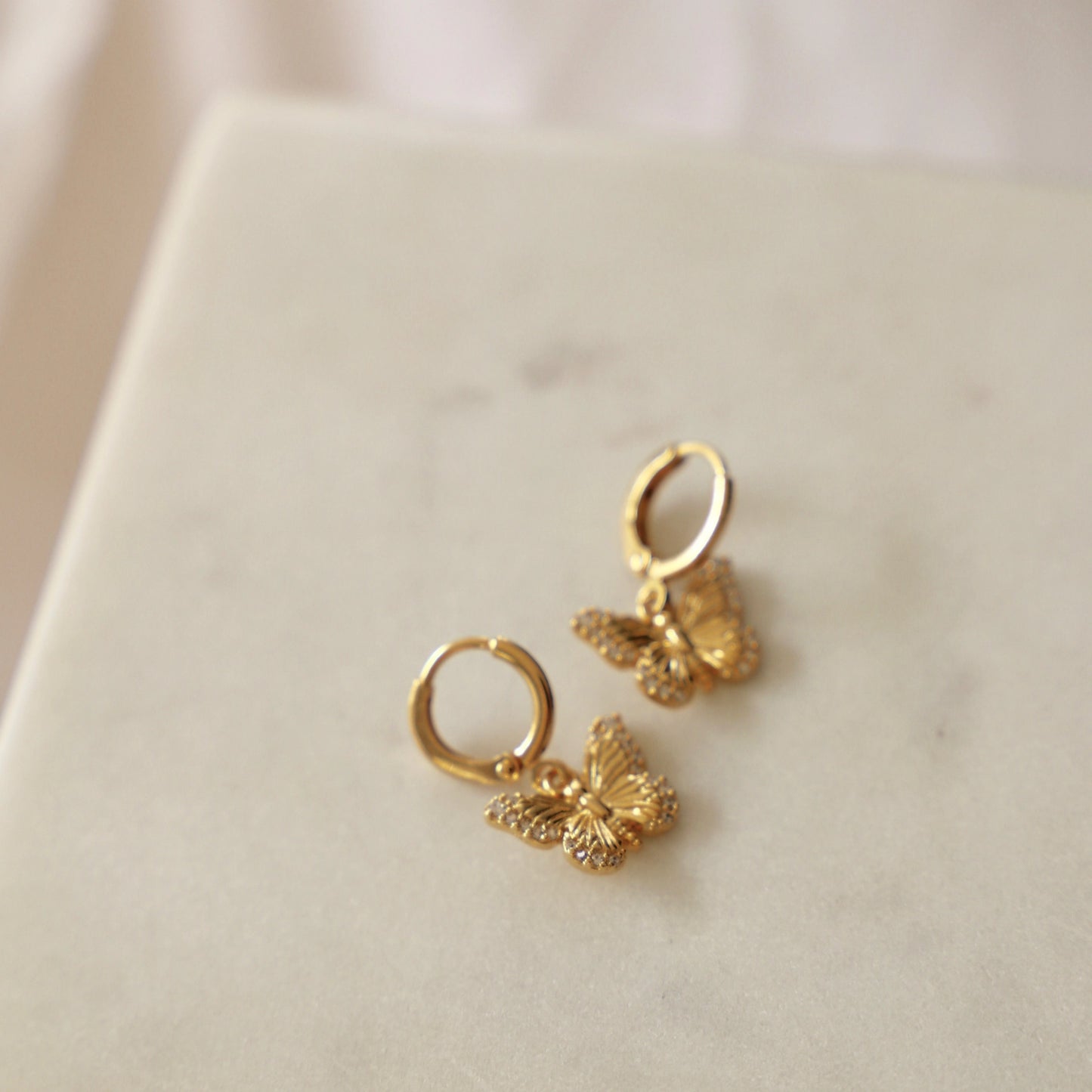 Butterfly Huggie Earrings