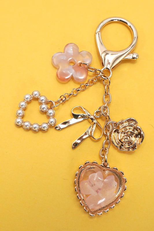 PRESSED FLOWER HEART CHARMS