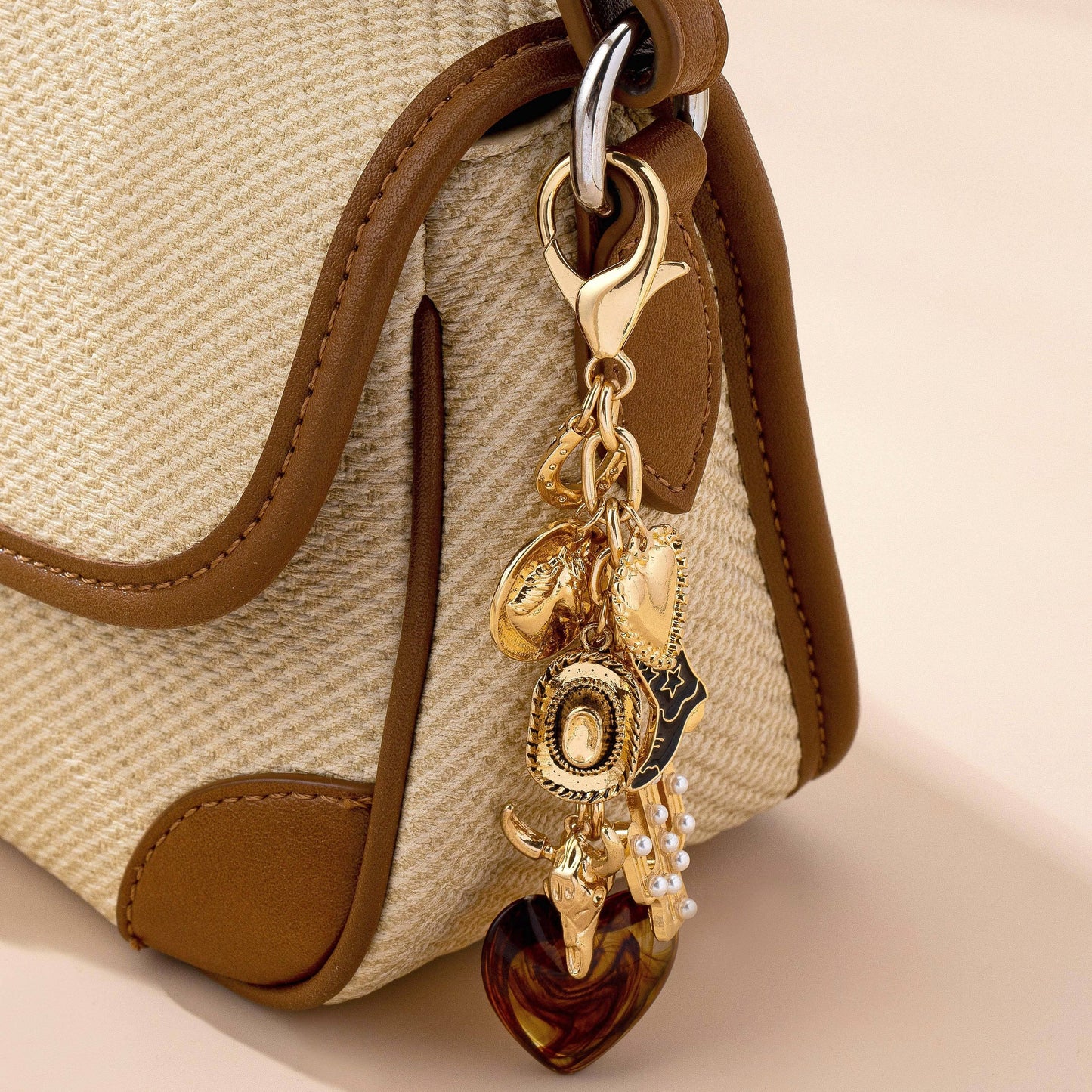 WESTERN HEART HAT BOOT HEART BAG CHARM