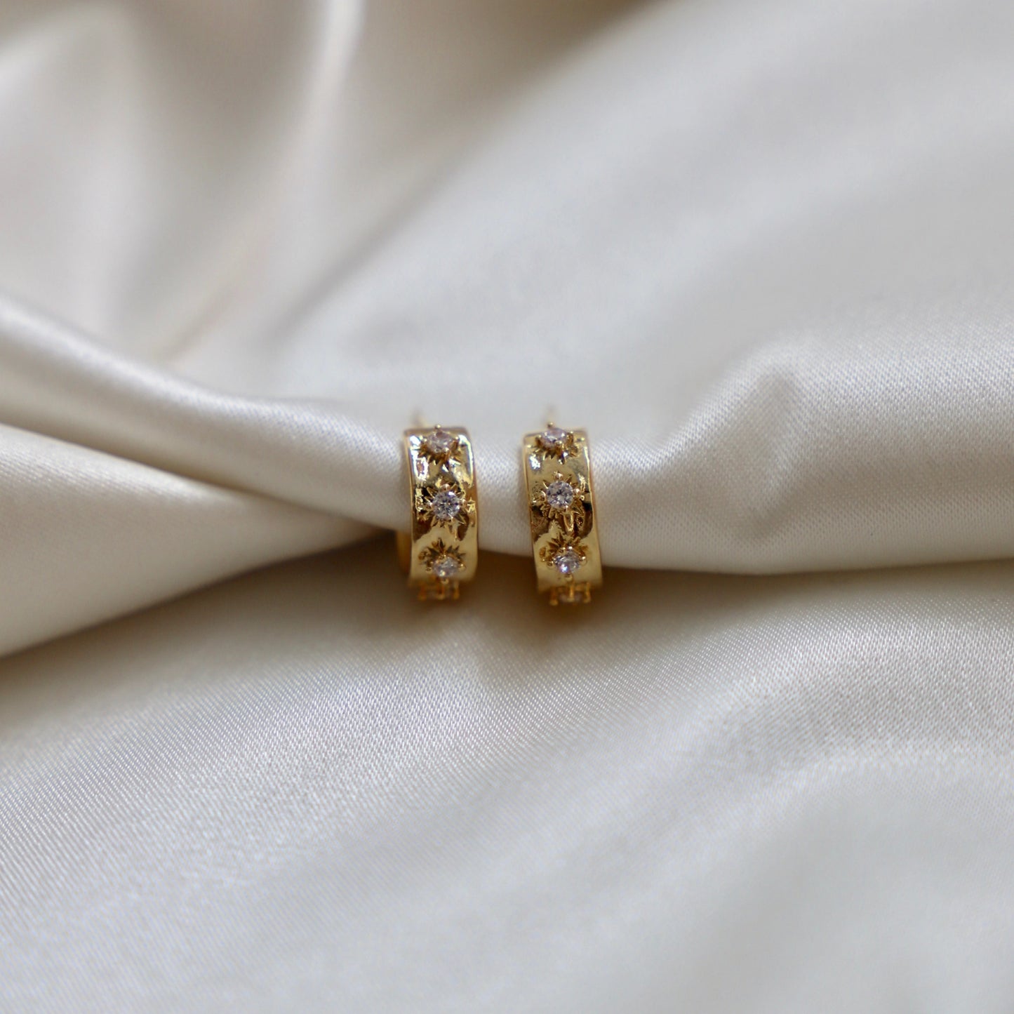 Joey Star Thick Hoop Earrings