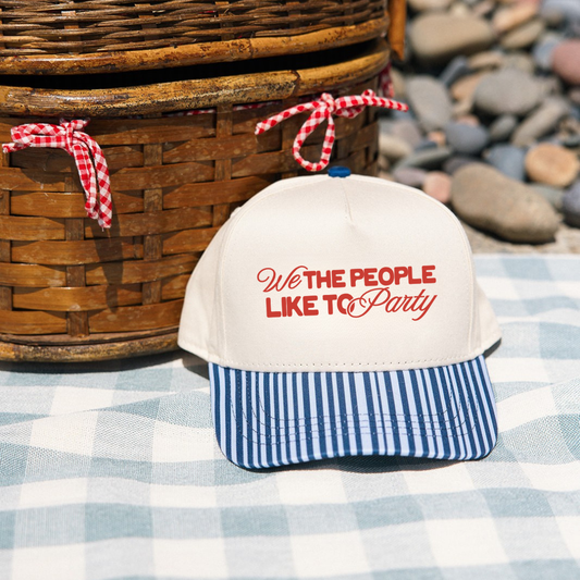 We The People Like To Party Embroidered Hat- 4th Of July
