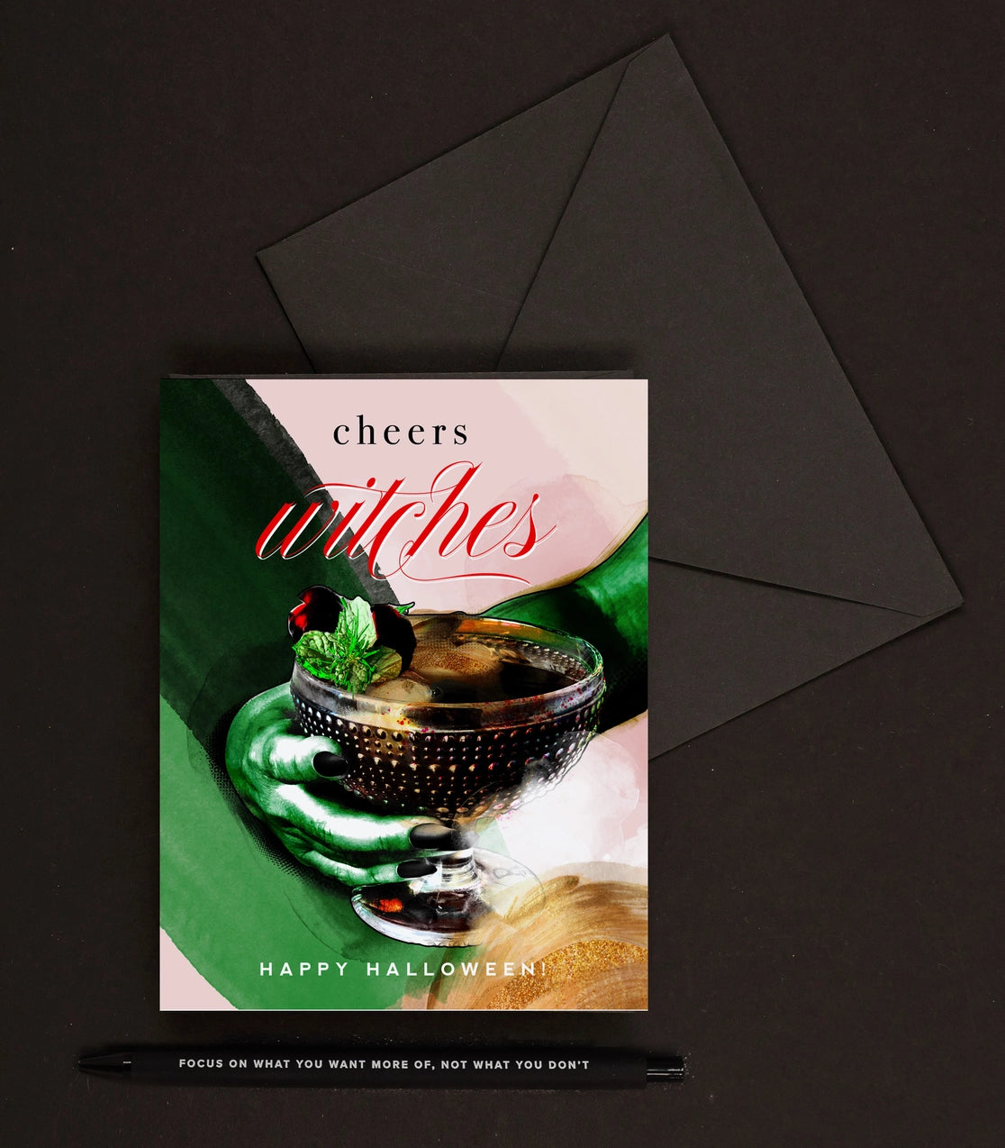 Cheers Witches Halloween Greeting Card