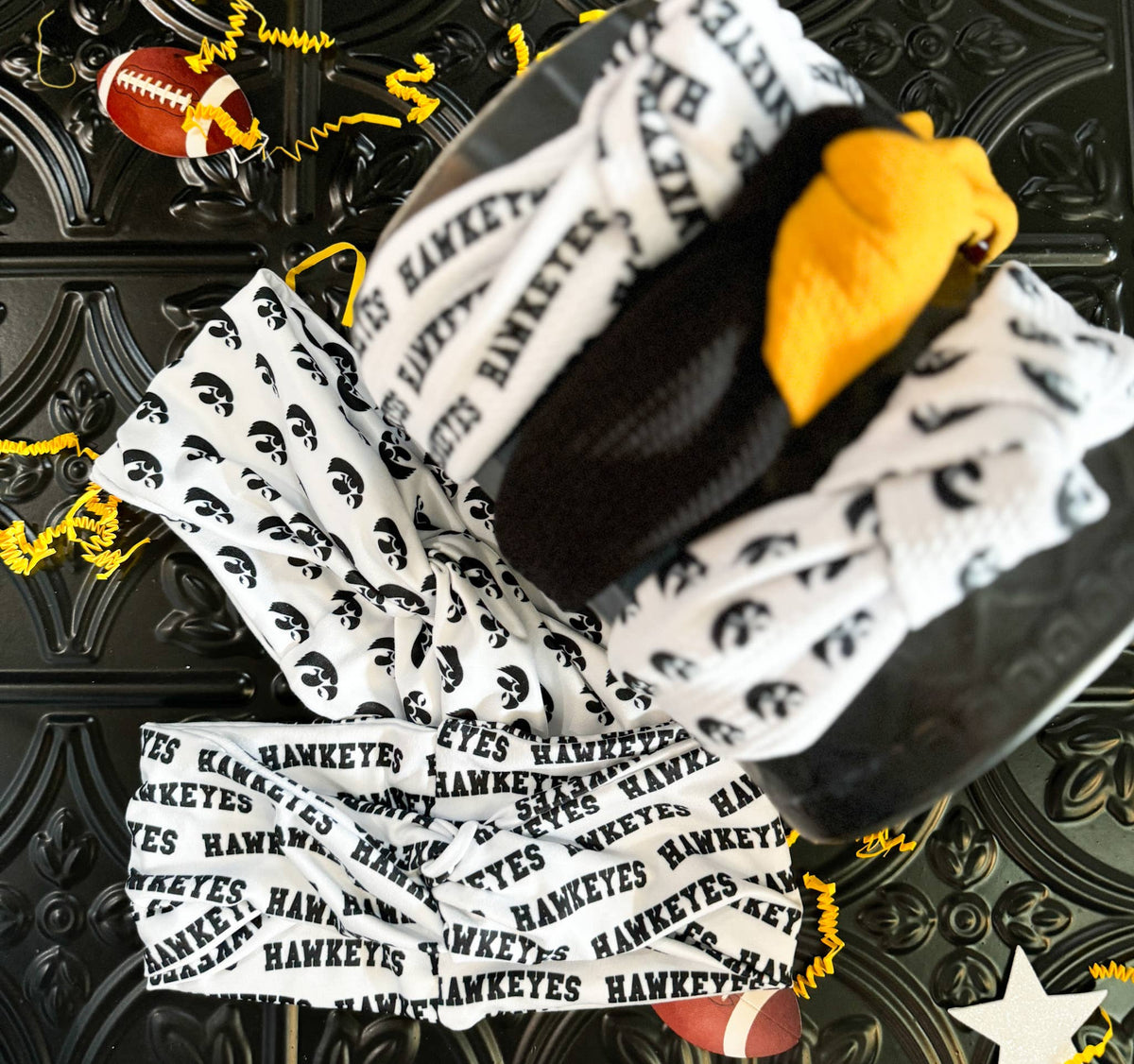 Black/Mustard 2 Toned Structured Headband 
