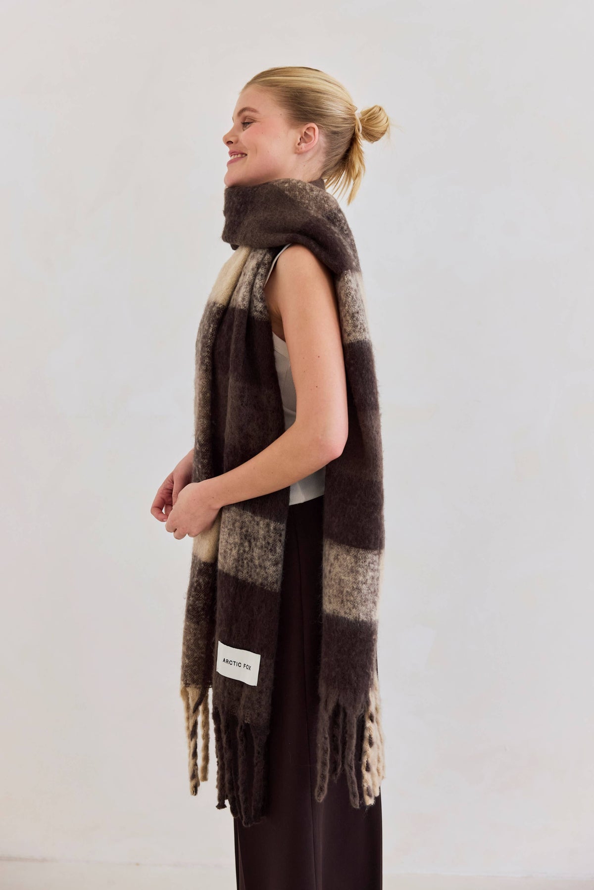 The Reykjavik Scarf - Brown Check