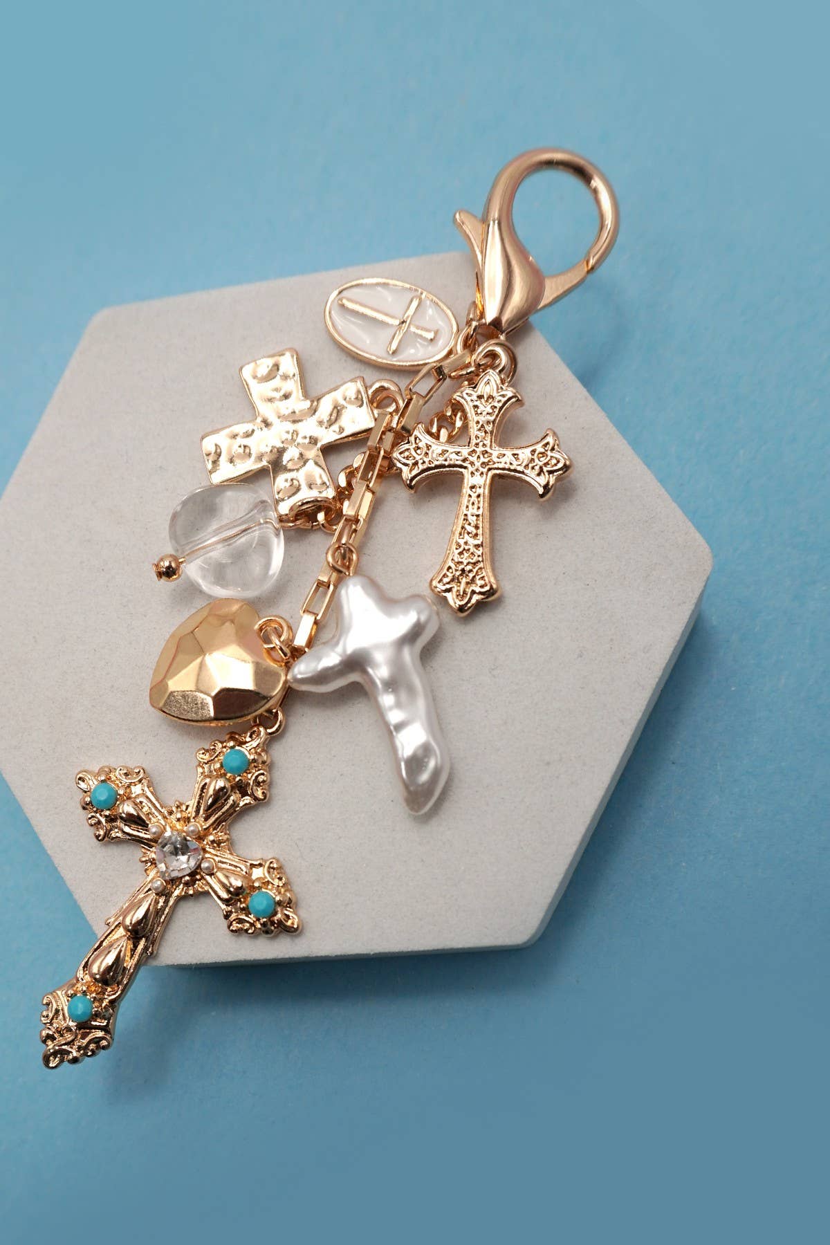 WESTERN HEART PEARLIZED CROSS