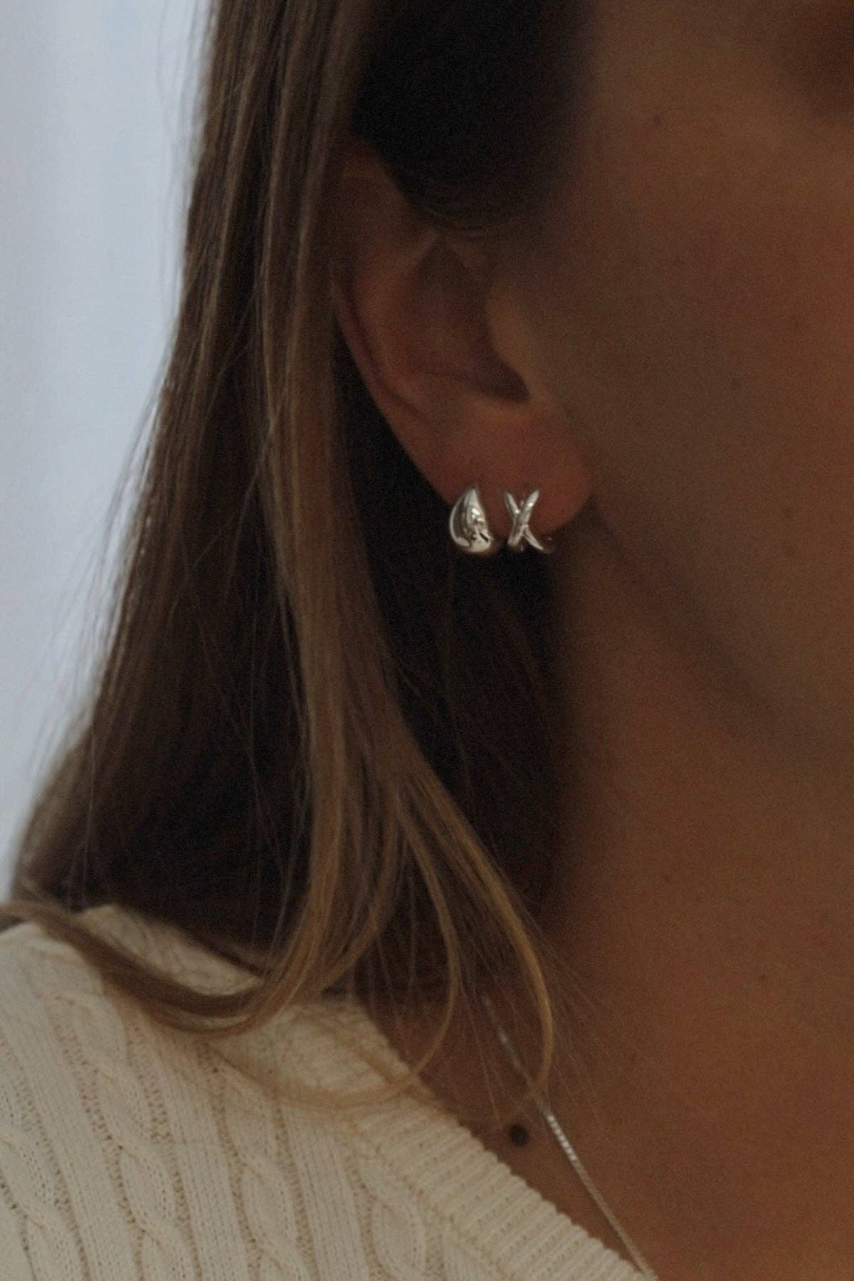 DOME EARRINGS- SILVER
