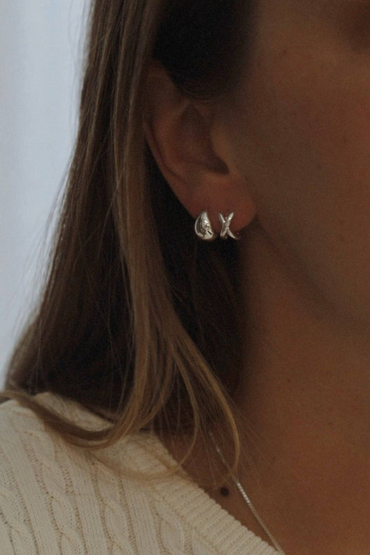 DOME EARRINGS- SILVER