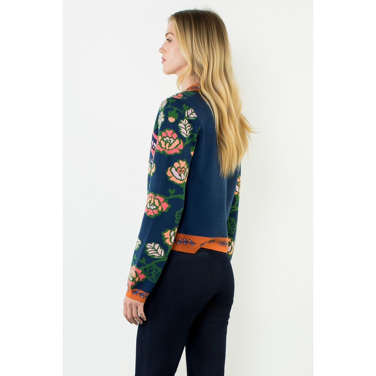 Navy Parrot Cardigan