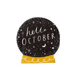Hello October Crystal Ball Cocktail Napkins - 24ct