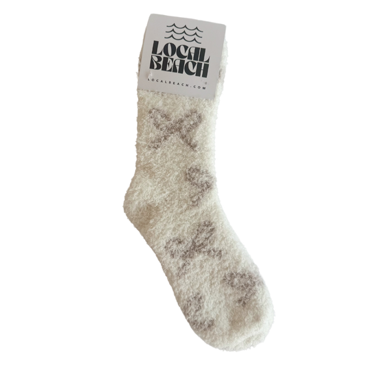 Local Beach Bow Cozy Socks