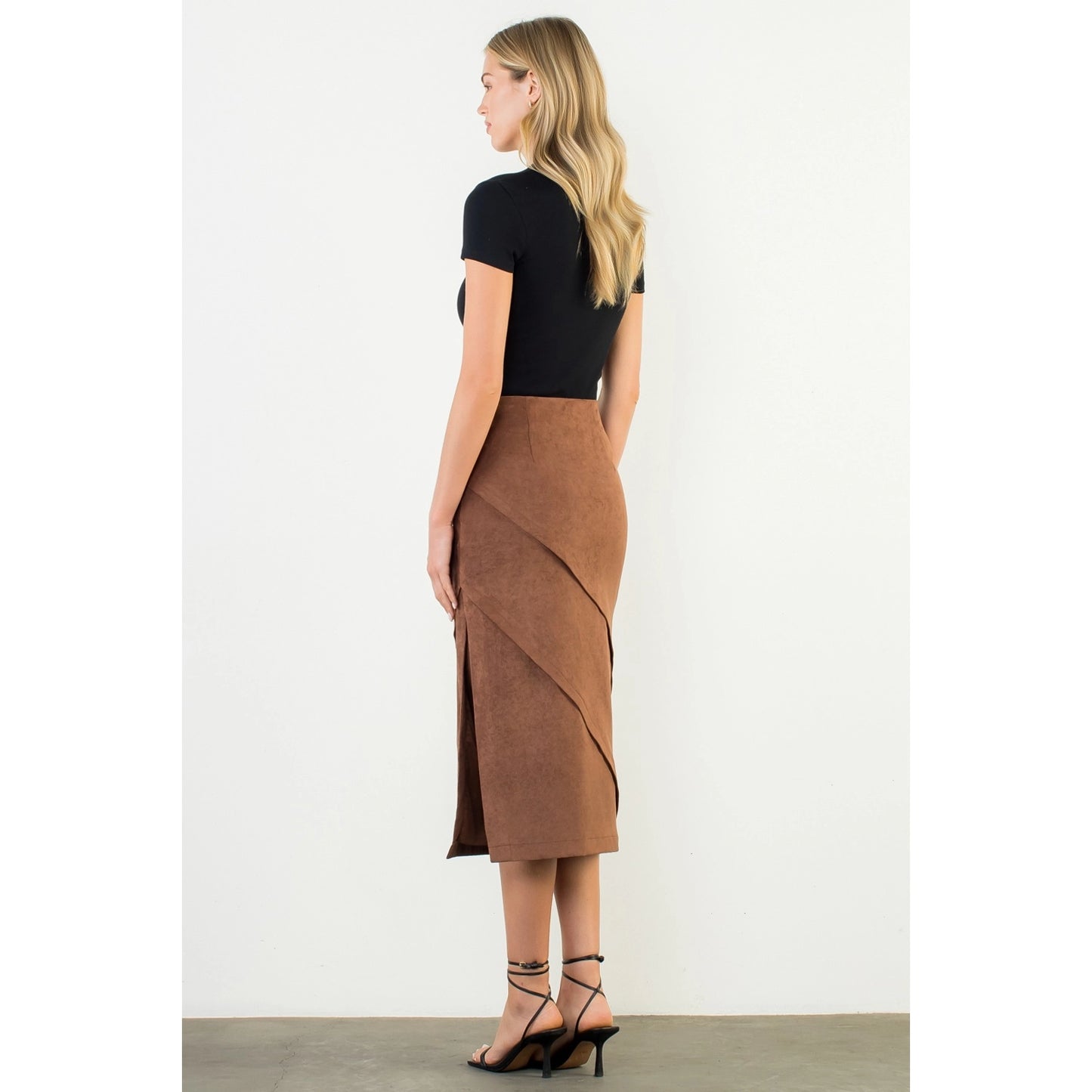 Long Suede Skirt