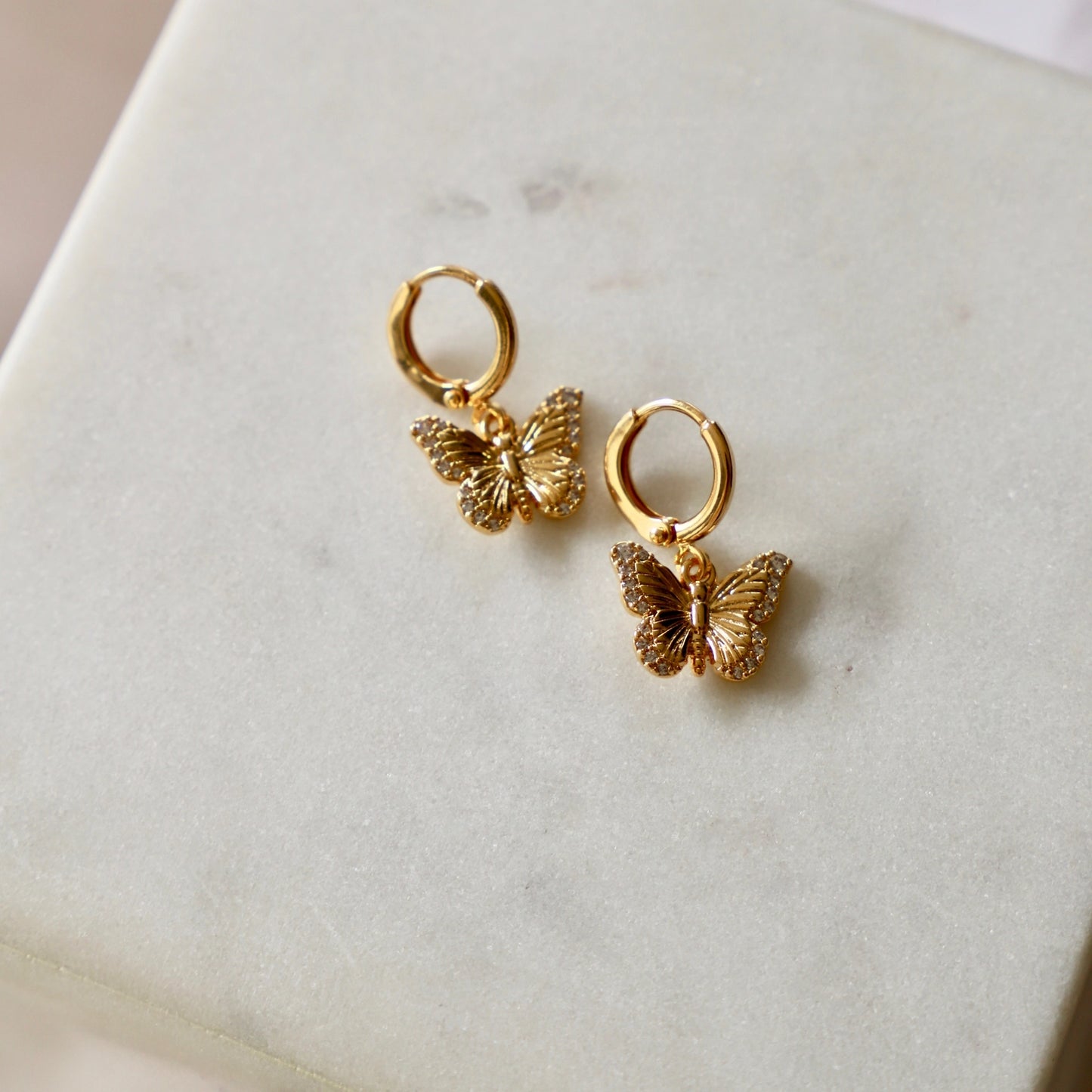 Butterfly Huggie Earrings