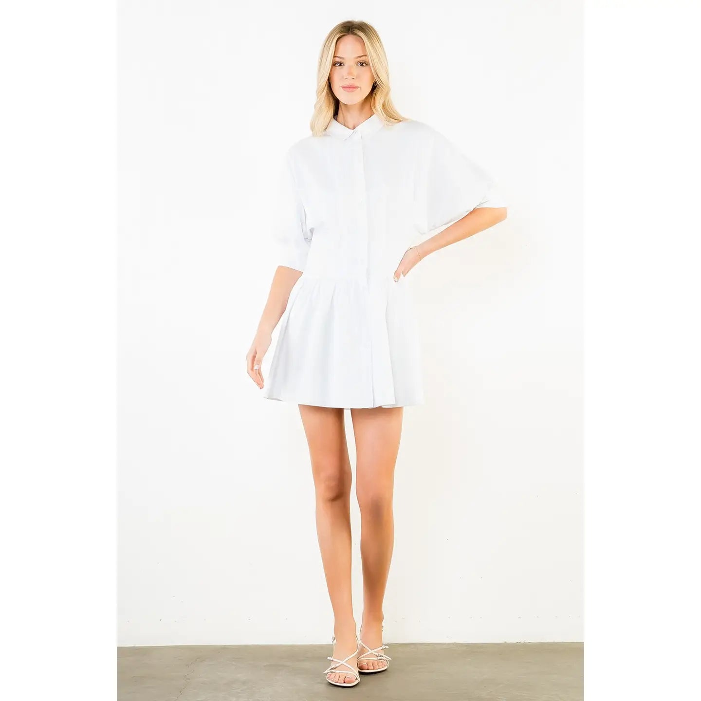 Cotton Collared Dress