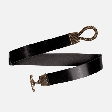 Mika Black Leather Belt