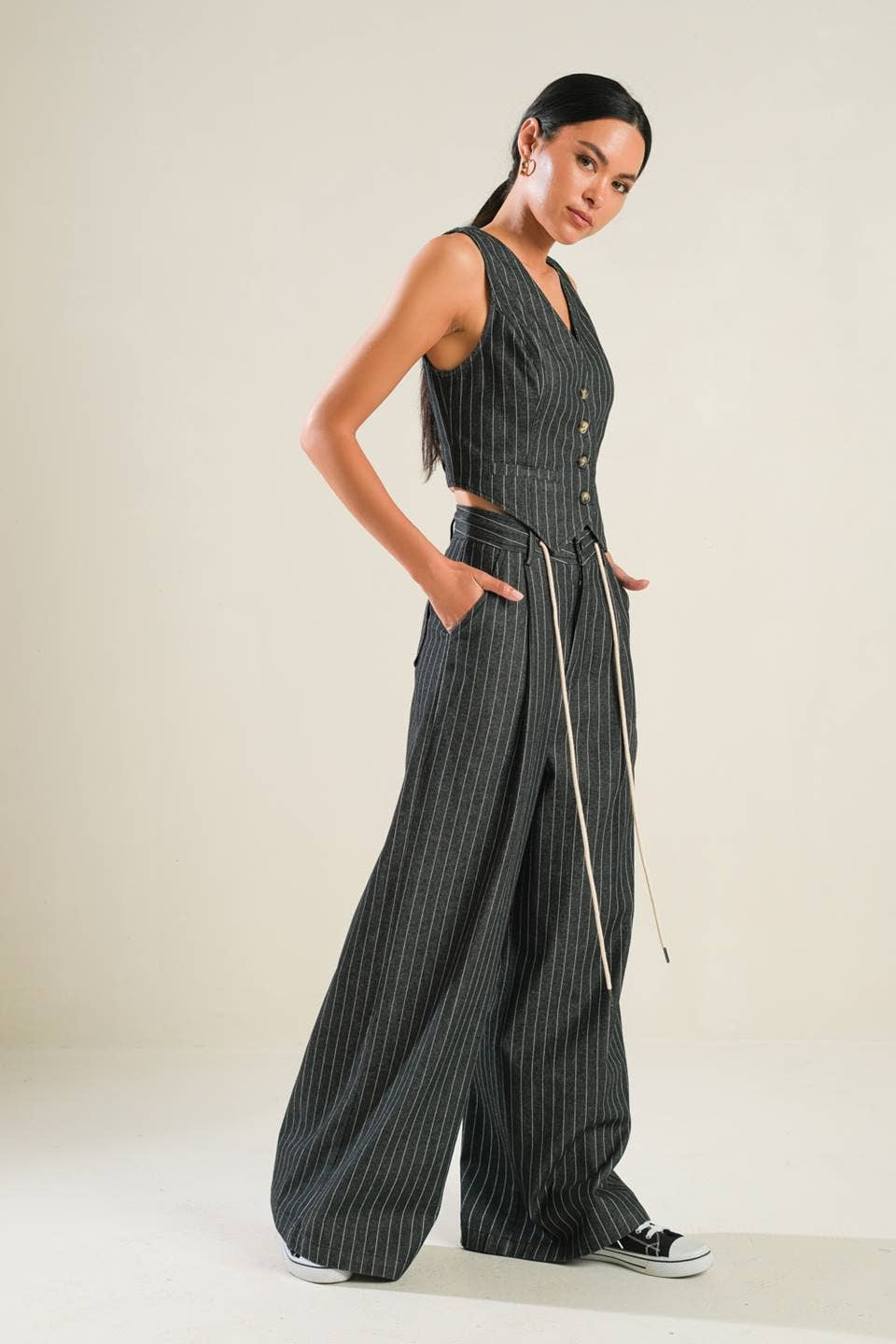 Mona Striped Denim Pant