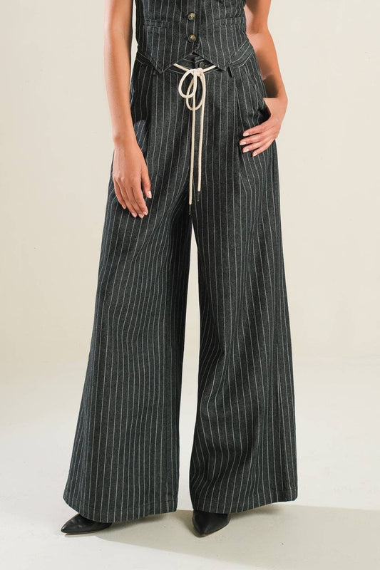 Mona Striped Denim Pant