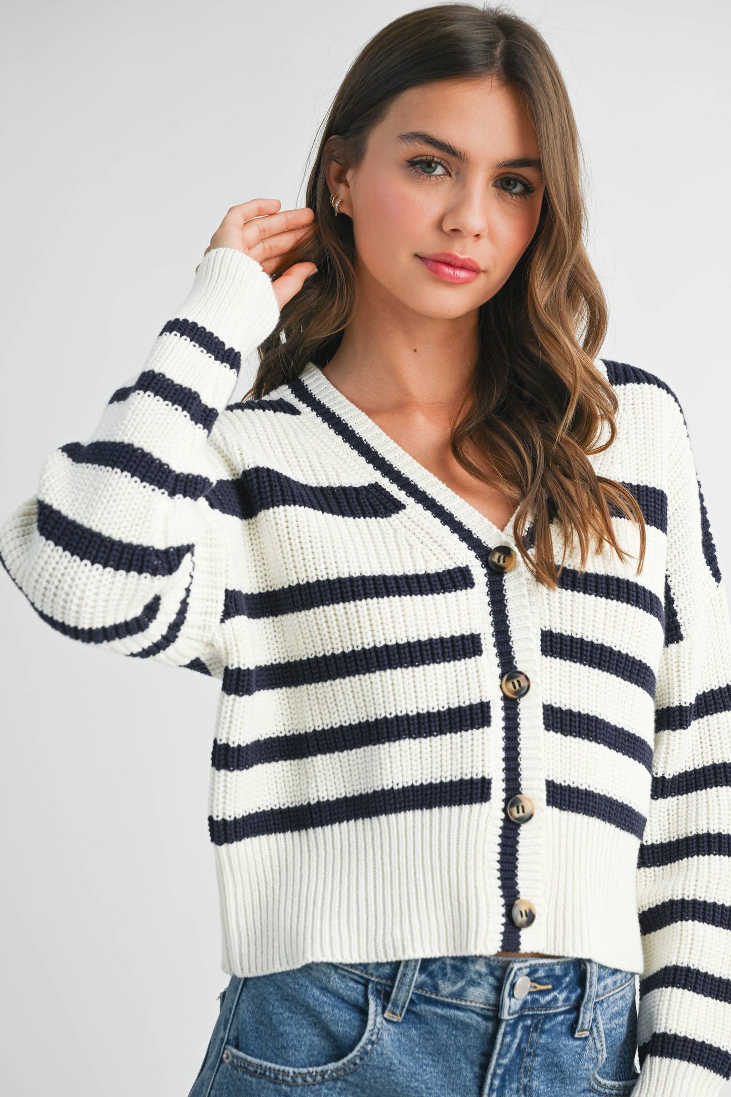 Bona Striped Cardigan