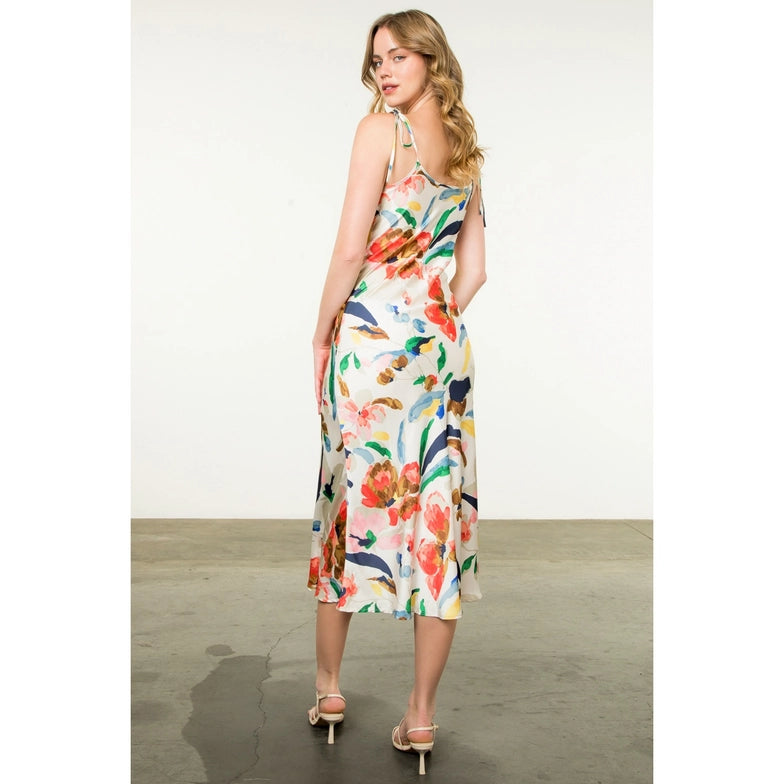 Tie Strap Print Dress