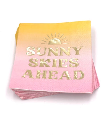Sunny Skies Ahead Cocktail Napkins - 20ct