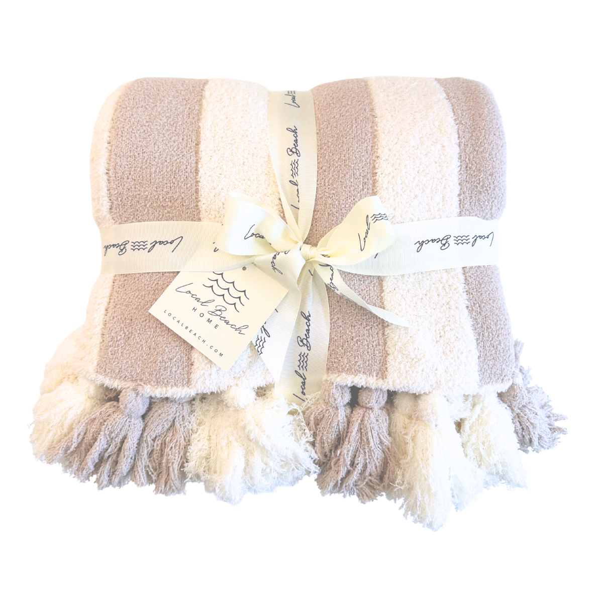 Striped Luxe Home Blanket with Tassels