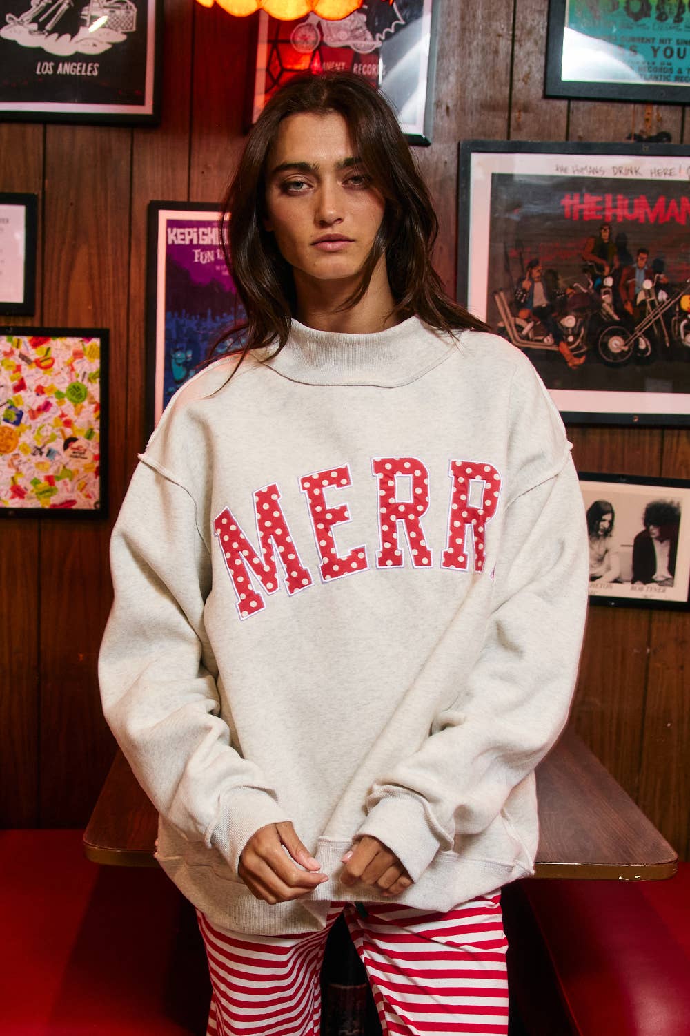 MERRY mock neck sweatshirt