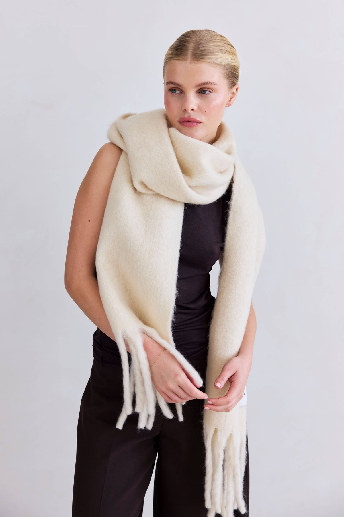 The Reykjavik Scarf - Pebble Beige