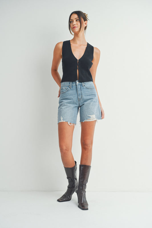 Slightly Distressed Walking Short