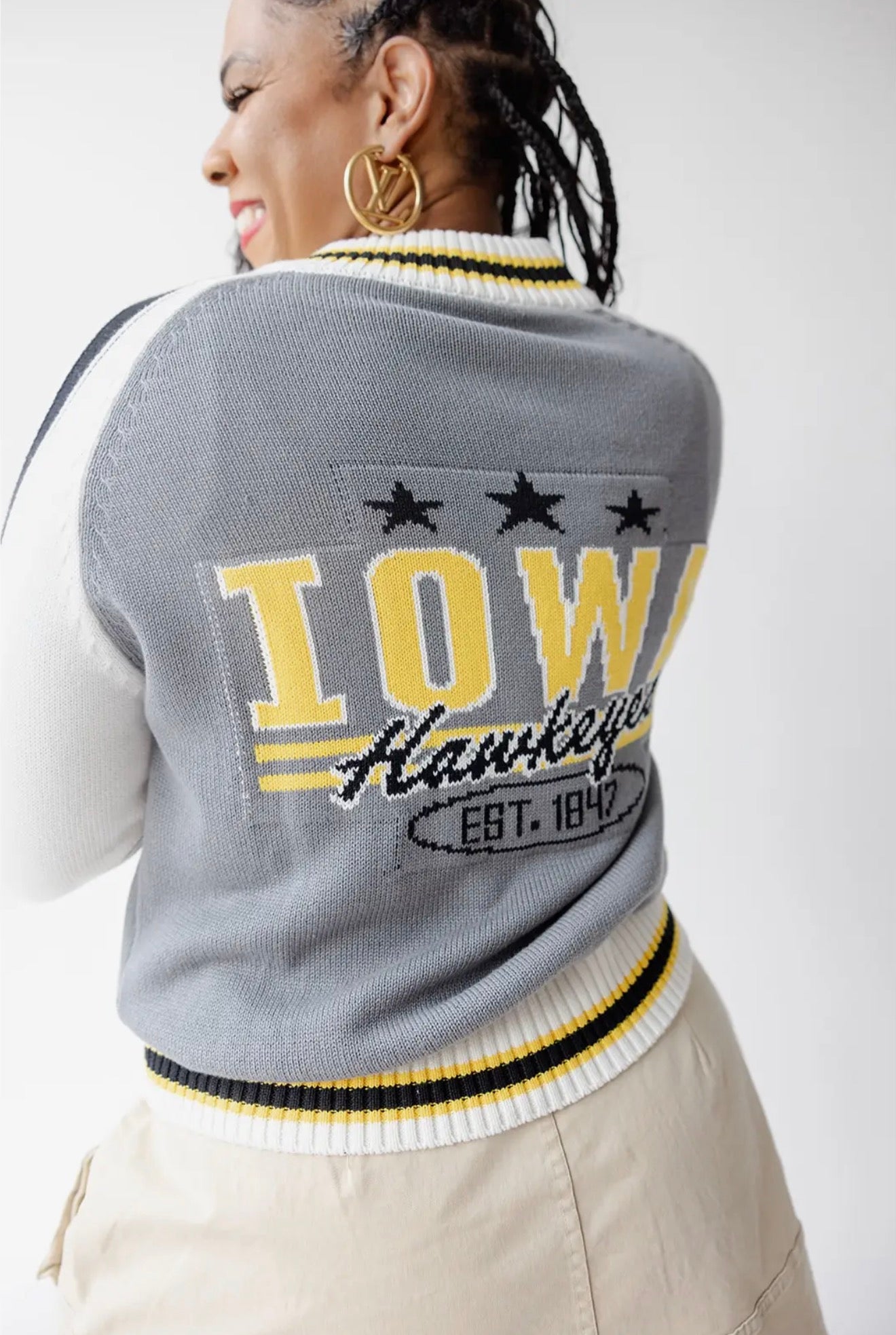 Iowa Zip Up Sweater