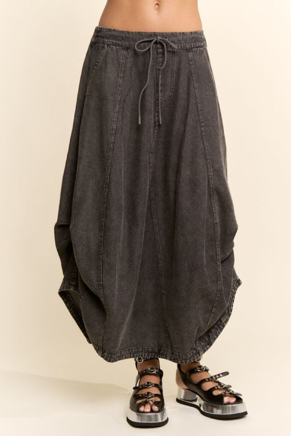 Denim Parachute Skirt