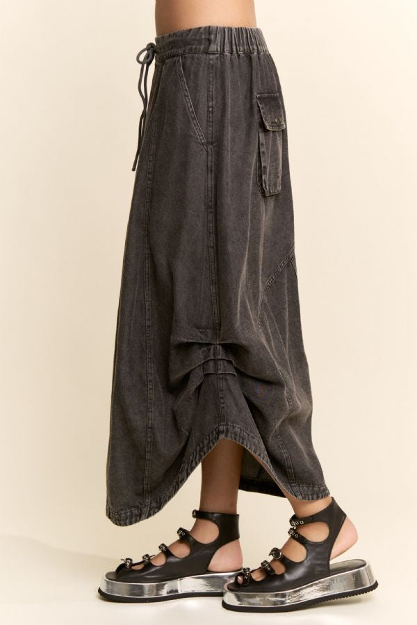 Denim Parachute Skirt