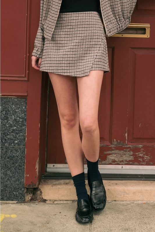 Houndstooth Skort