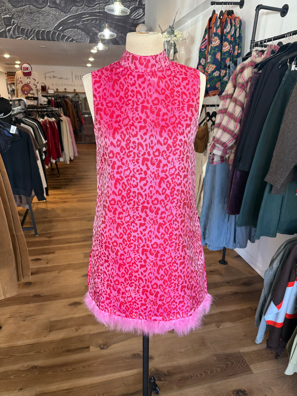 Pink Cheetah Dress