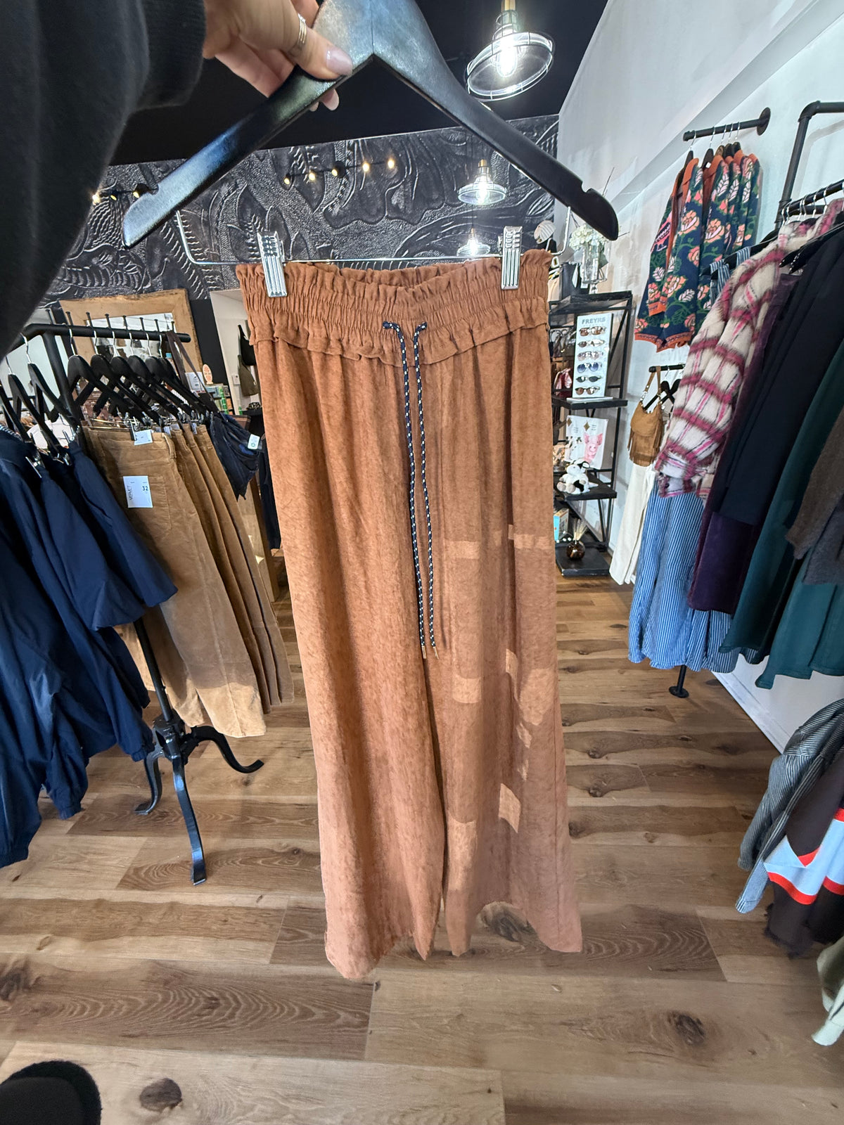 Suede Wide Leg Pant