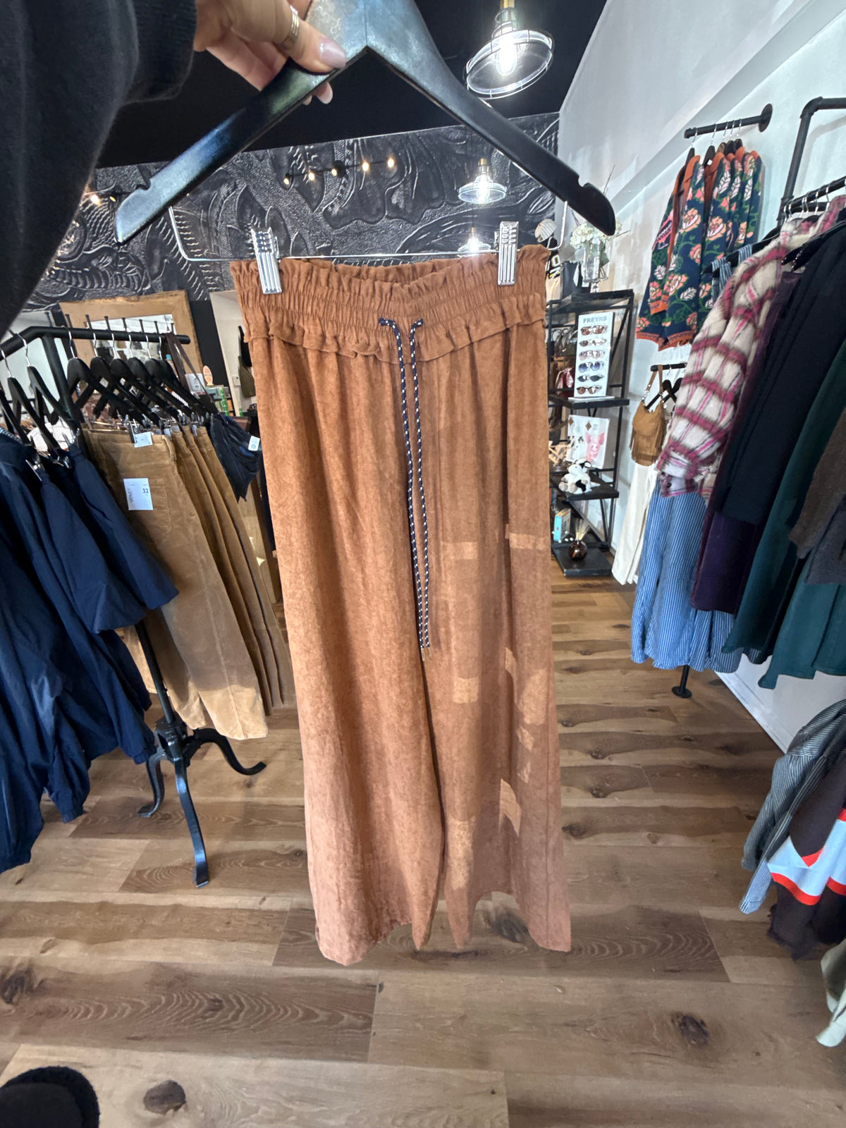 Suede Wide Leg Pant