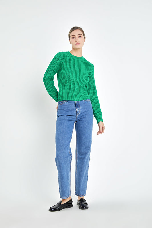 Round-neck Knit Sweater