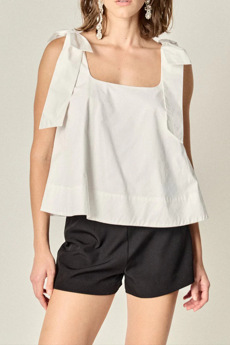 Bow Sleeveless Top