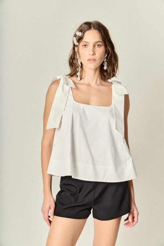 Bow Sleeveless Top