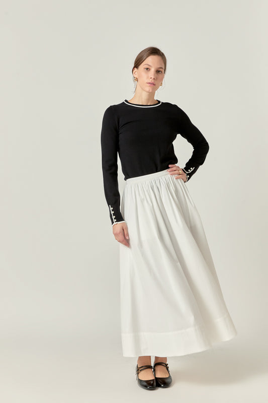 Flared Midi Skirt