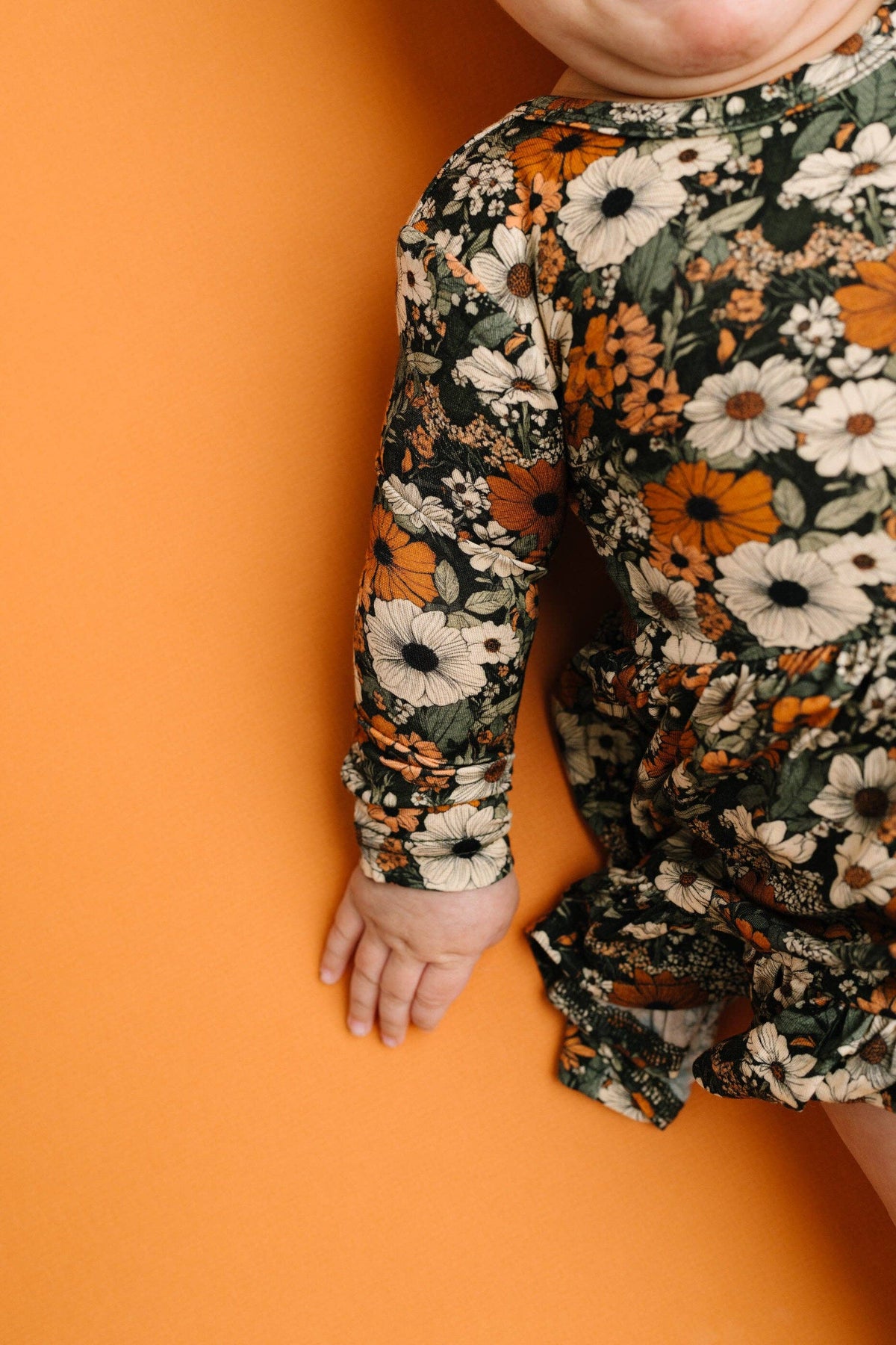 Rustic Blooms Long Sleeve Bodysuit Bamboo Dress