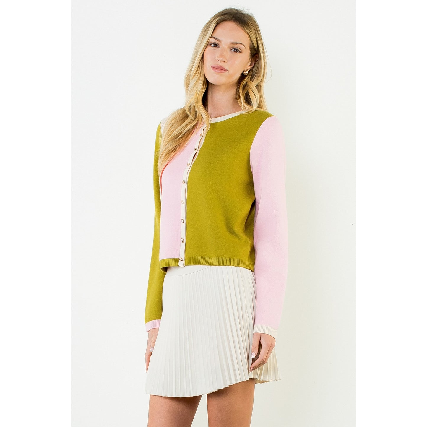 Color Block Cardigan